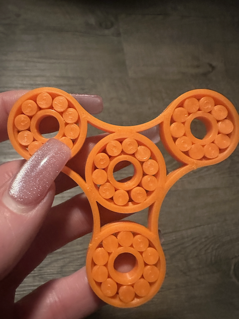 Finished fidget spinner print