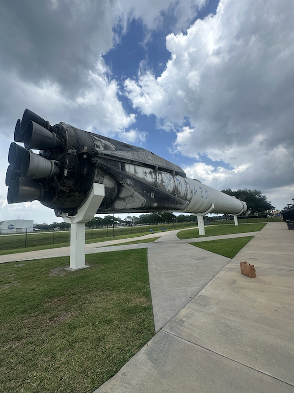 Falcon 9 rocket at the Johnson Space Center