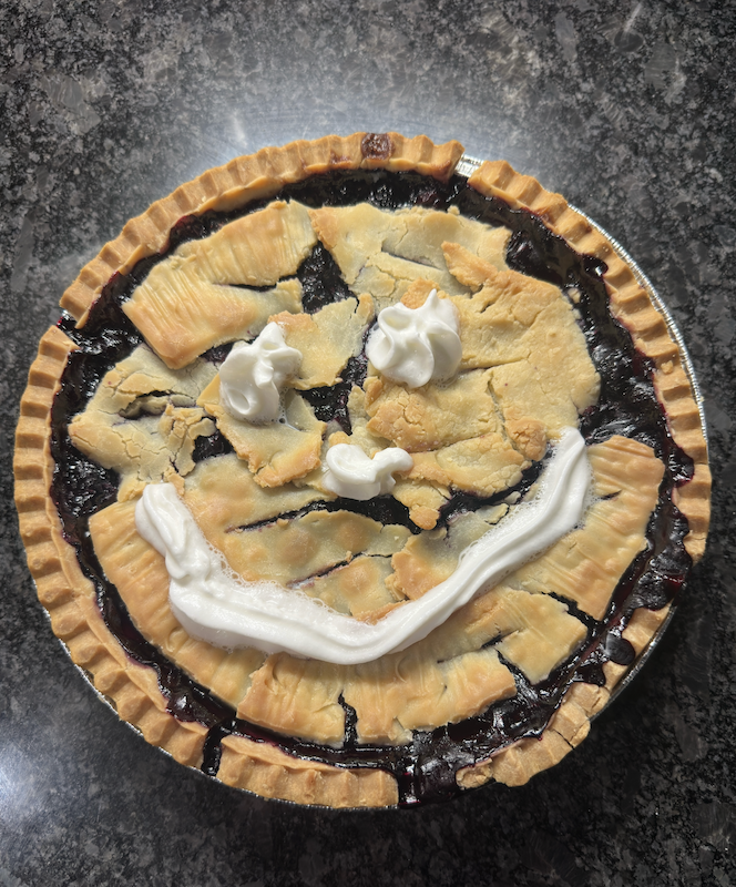 Happy blueberry pie